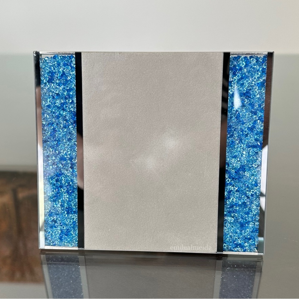 Swarovski Crystal Blue Medium Starlet Crystalline Picture Frame 3.5x5 686555
